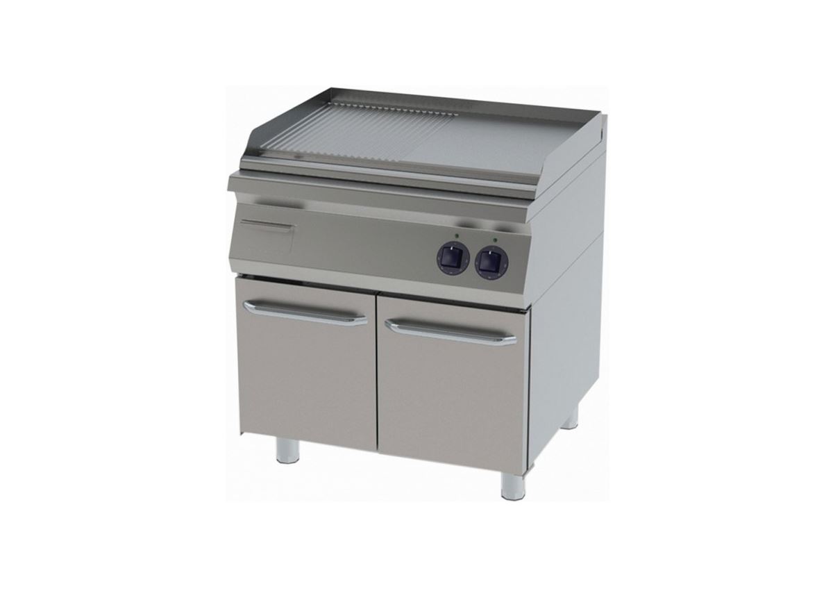 GRILL 1/2 RIBBED WITH CUPBOARD ELECTRICAL