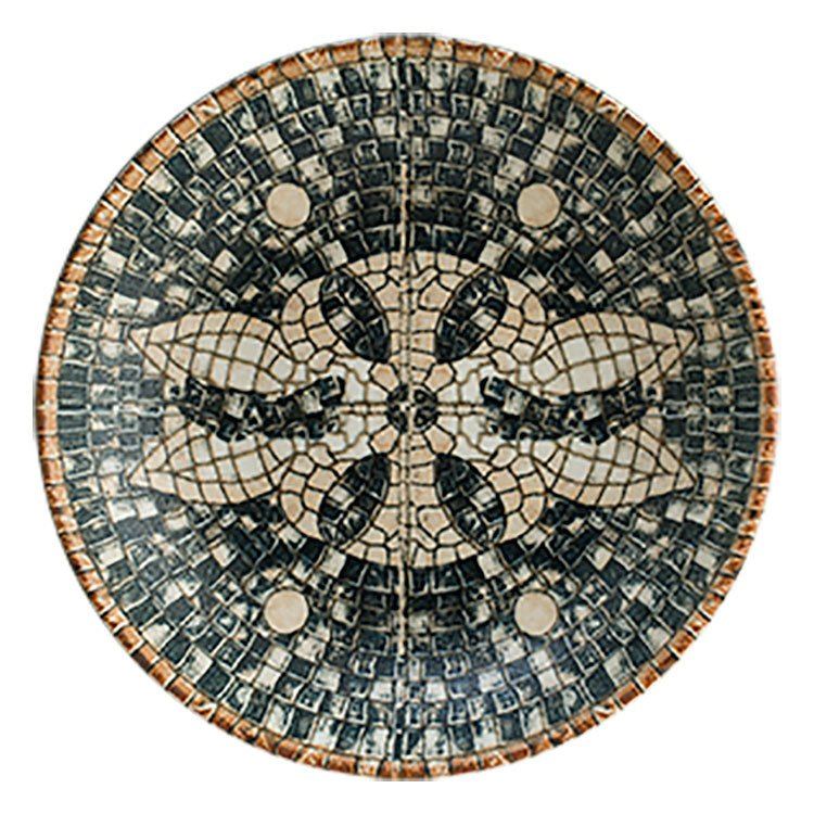 Mezopotamya Mozaik Siyah Bloom Çukur Tabak 23 cm